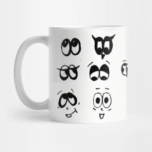 Funny design of eyes Mug